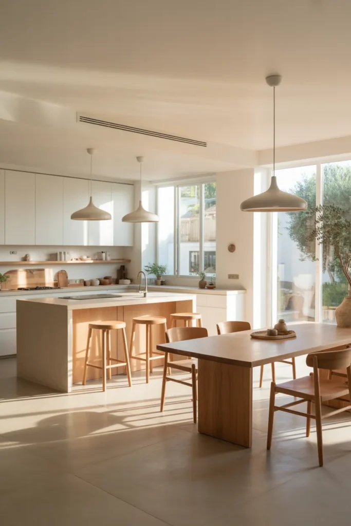 Open-Concept Dining Room with Island Seating