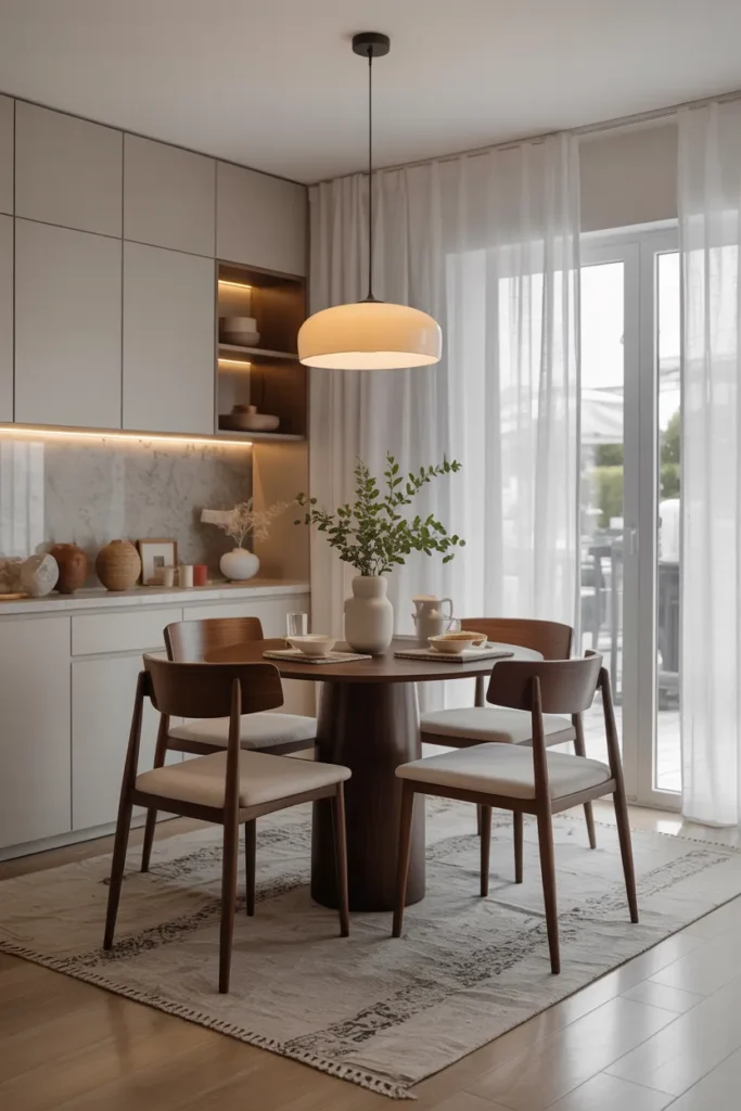 Open-Concept Dining with Visual Separation