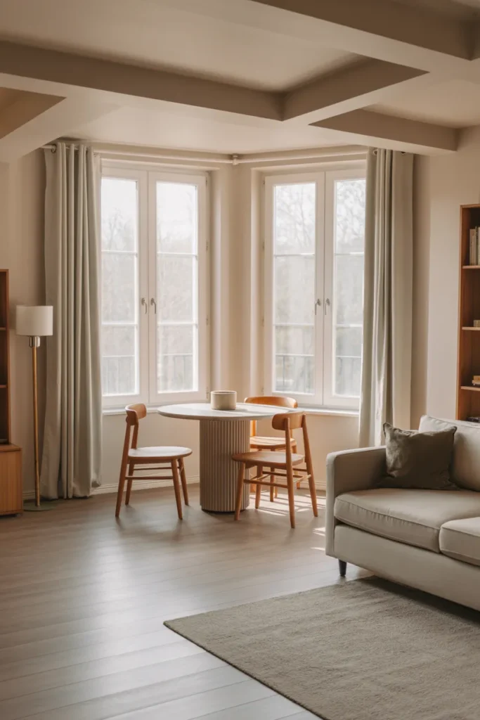 Open-Plan Small Living Room Dining Layout