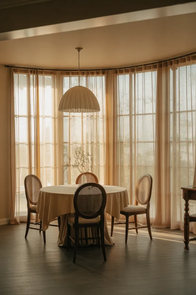 Open Windows with Flowing Sheer Curtains