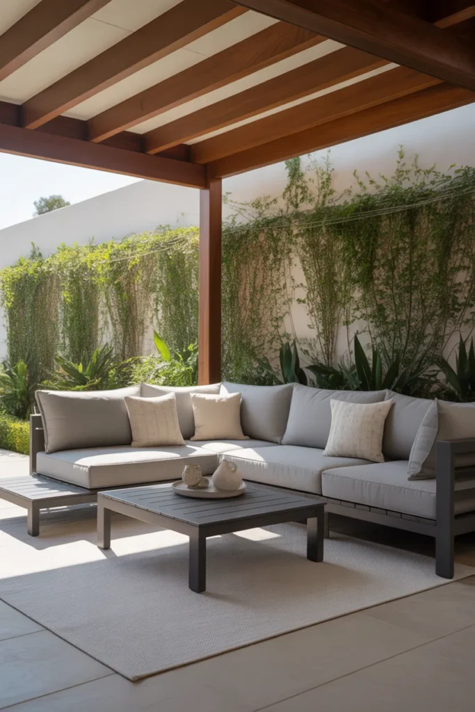Outdoor Sectional with Clean Lines
