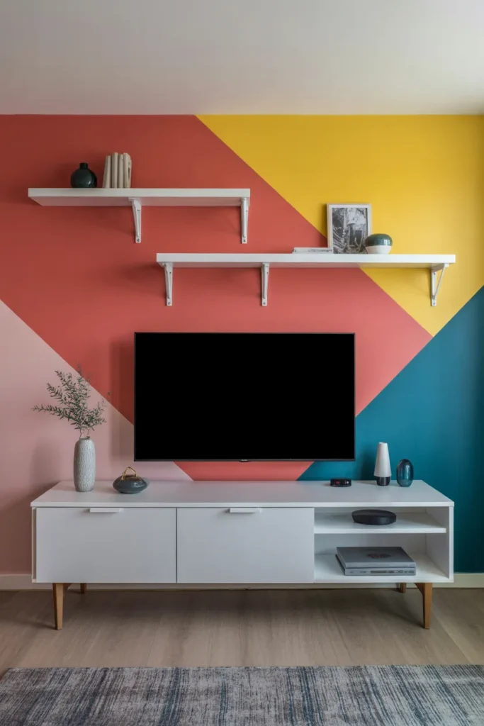 Painted Accent TV Wall