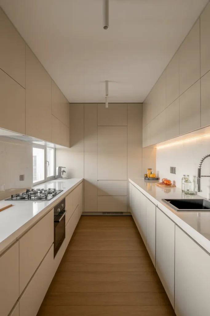 Parallel Kitchen with Central Walkway
