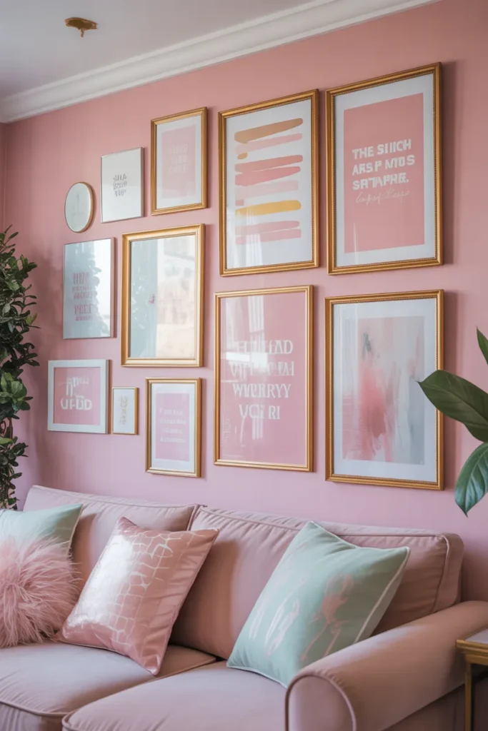 Pastel Pink Gallery Wall