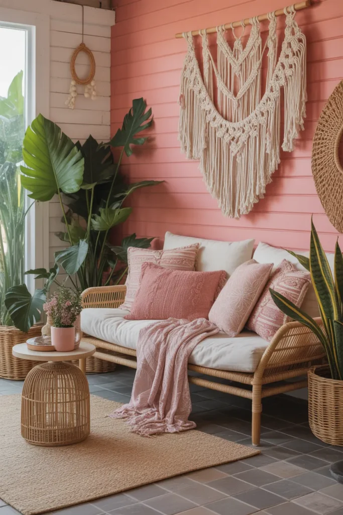 Pink Boho-Inspired Decor