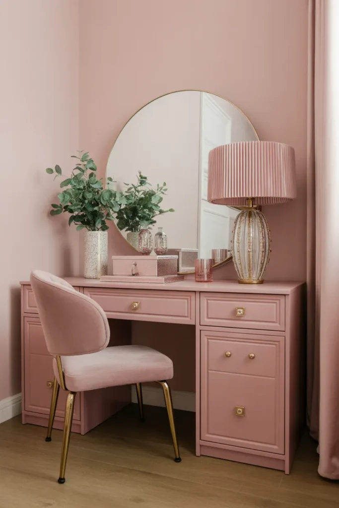 Pink and Gold Glam Workspace