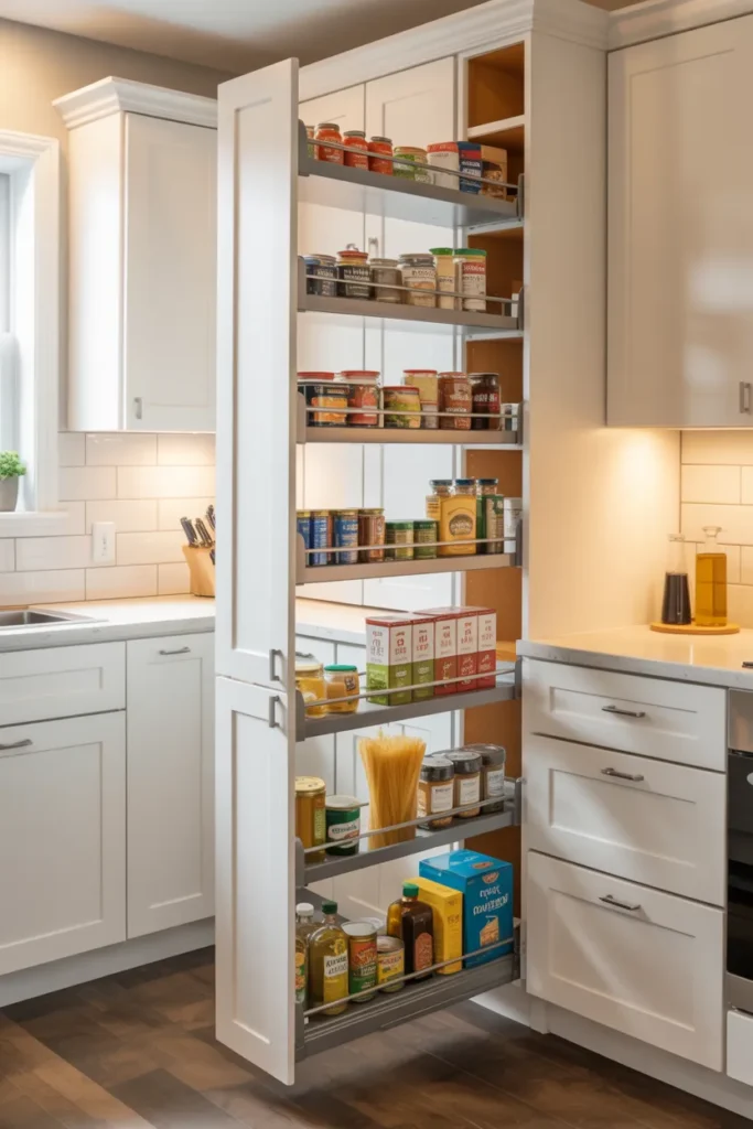 Pull-Out Pantry for Hidden Storage