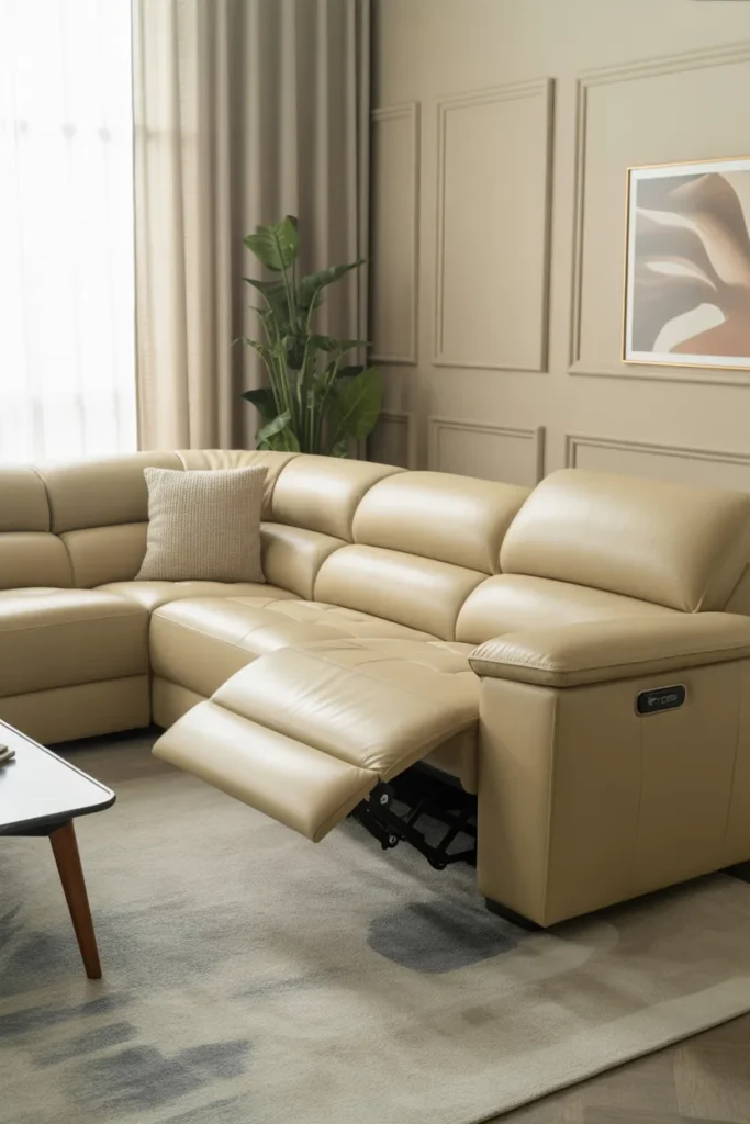 Reclining Sectional with Modern Design