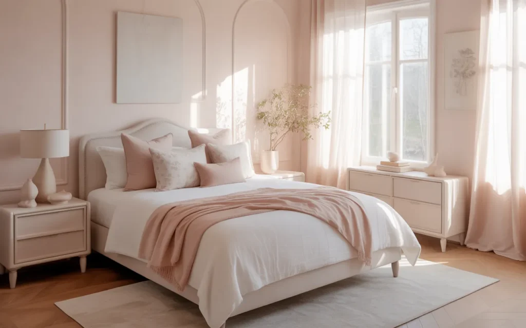 Romantic Bedroom With Soft Pastels,