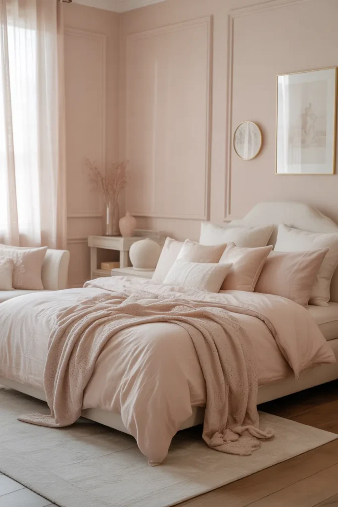 Romantic Bedroom With Soft Pastels