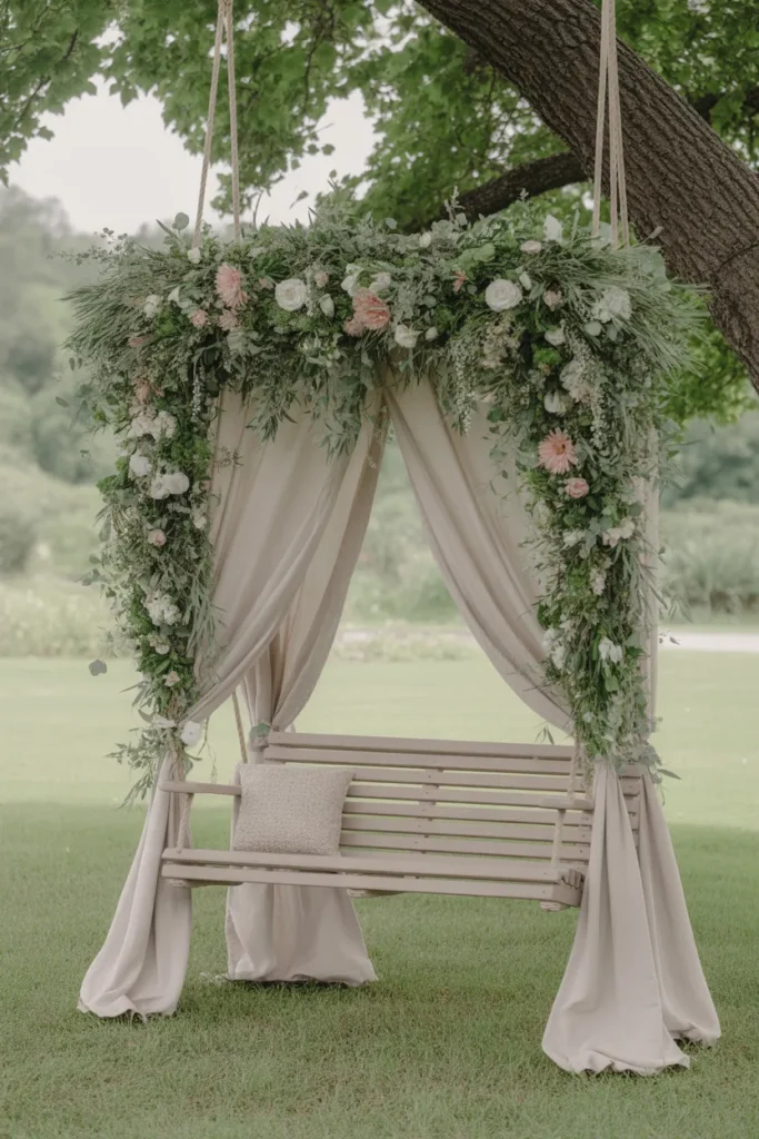 Romantic Garden Swing Seating