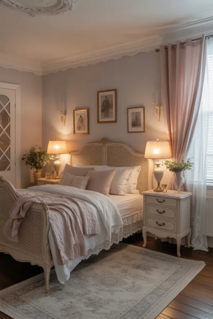 Romantic Vintage Bedroom With Soft Details