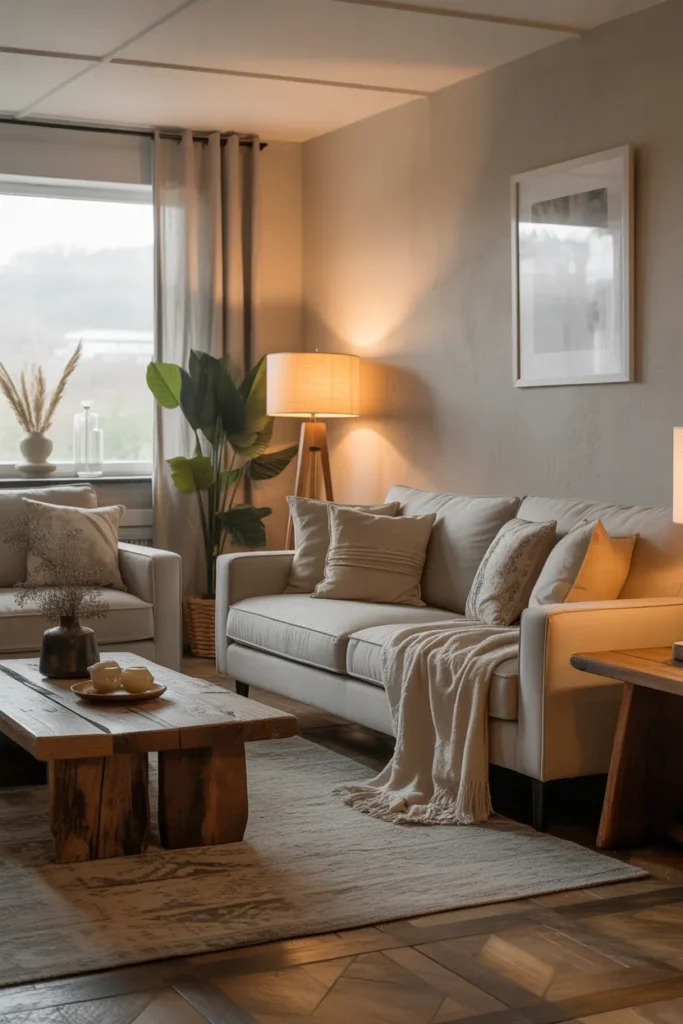 Rustic Chic Cozy Living Room