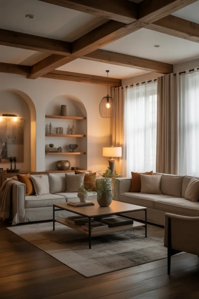 Rustic Chic Living Room with Luxe Touches