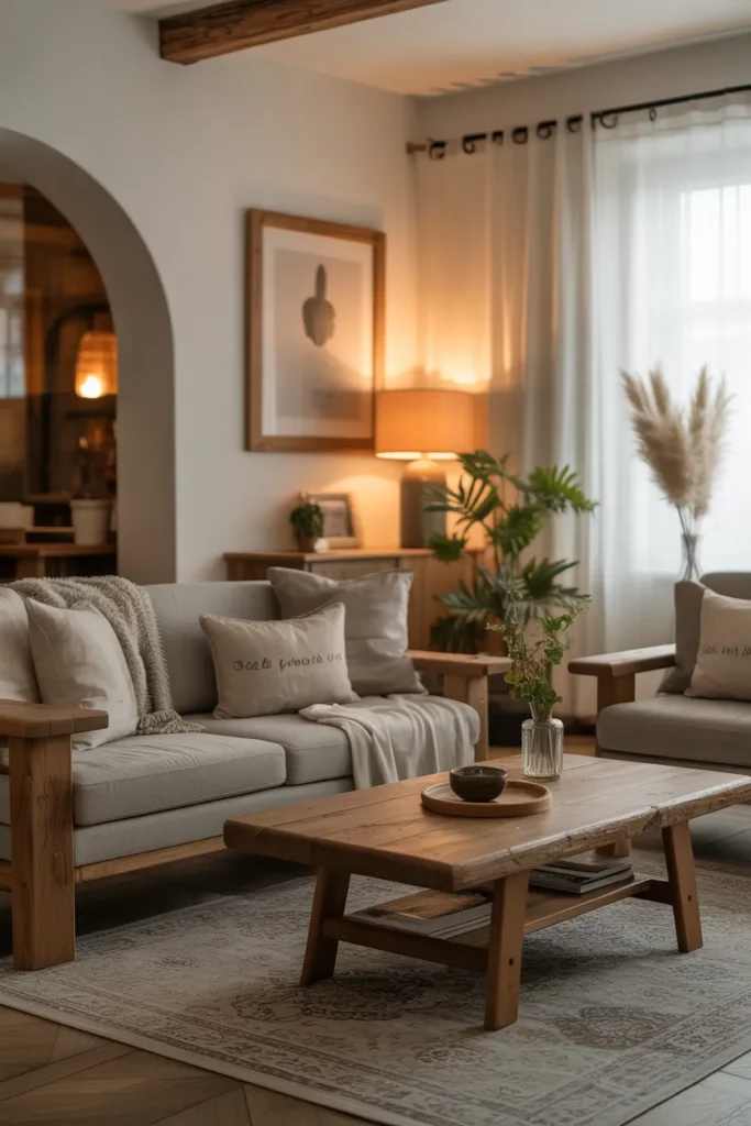 Rustic Chic Cozy Living Room