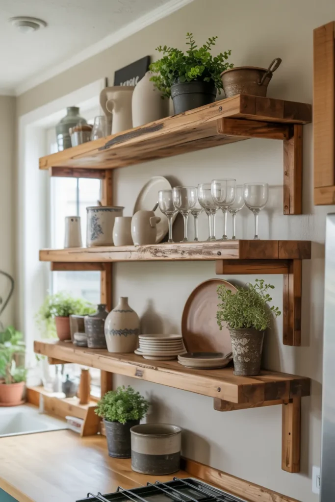 Rustic Floating Shelves