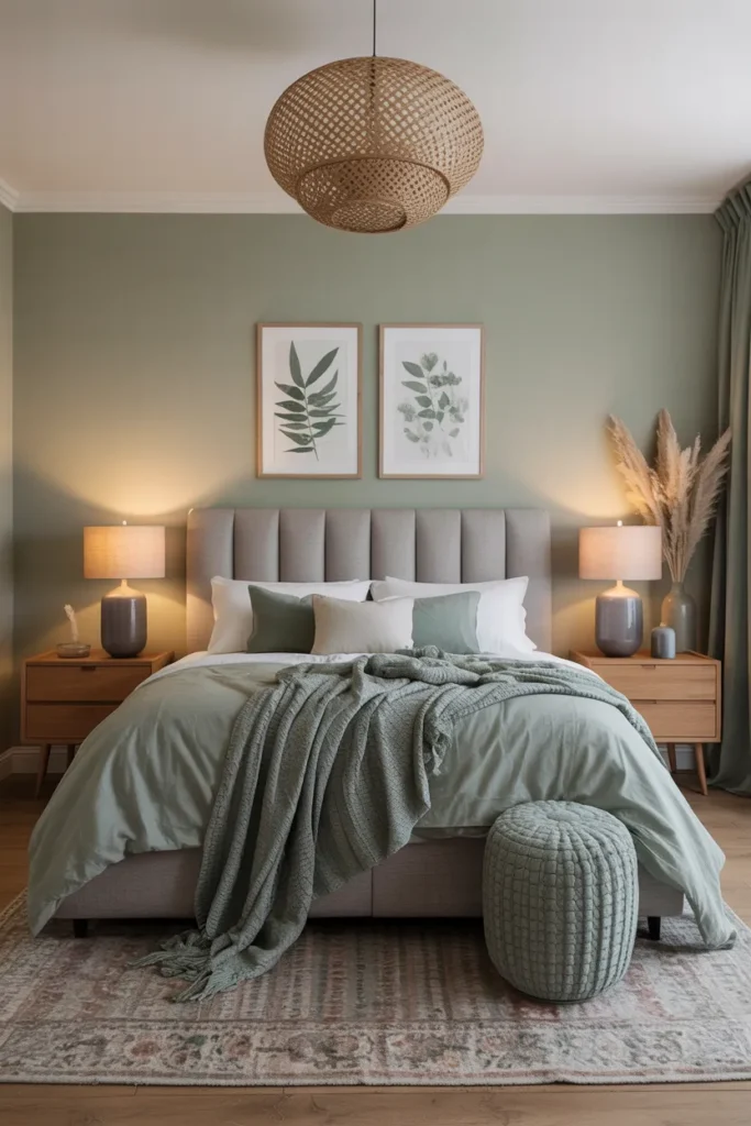 Sage Green and Grey Balanced Symmetry