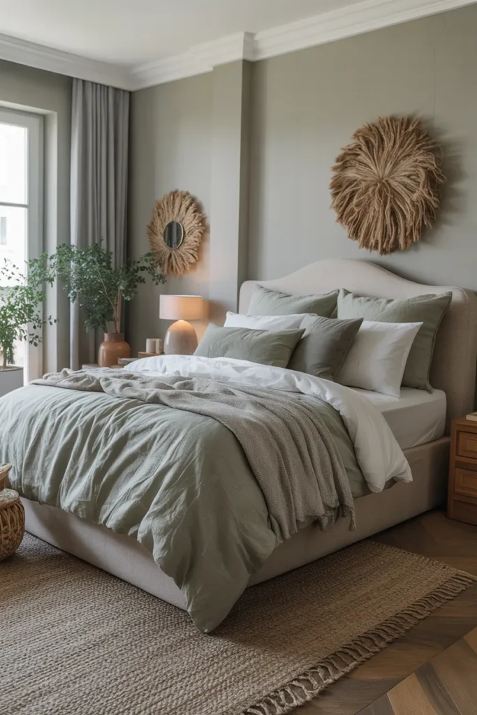 Sage Green and Grey Neutral Layering