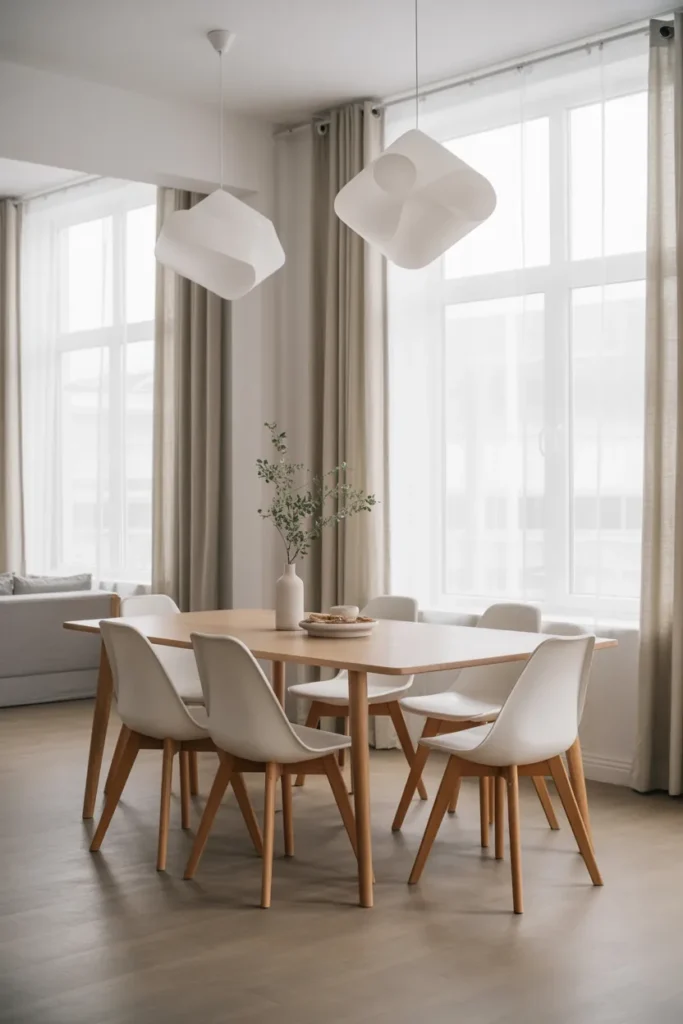 Scandinavian-Inspired Compact Dining Space