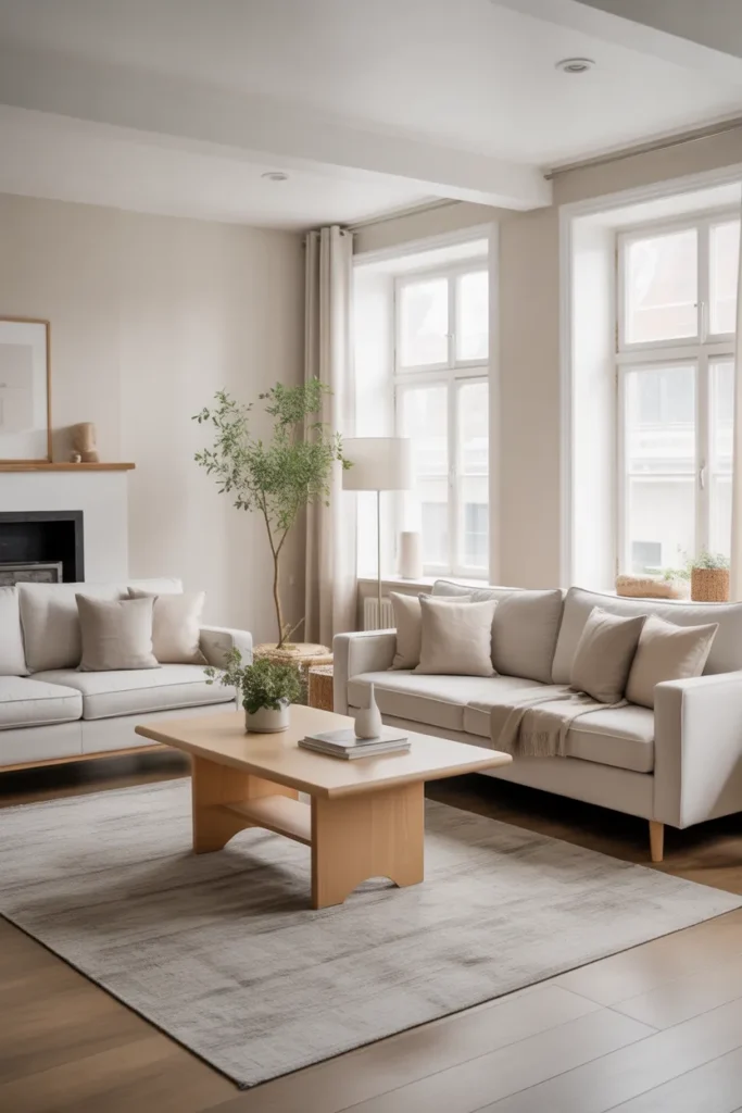 Scandinavian Living Room With Light and Simplicity