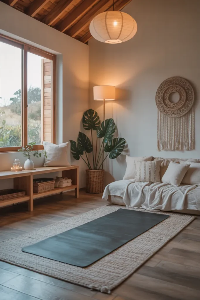 She Shed Interior for Yoga and Meditation