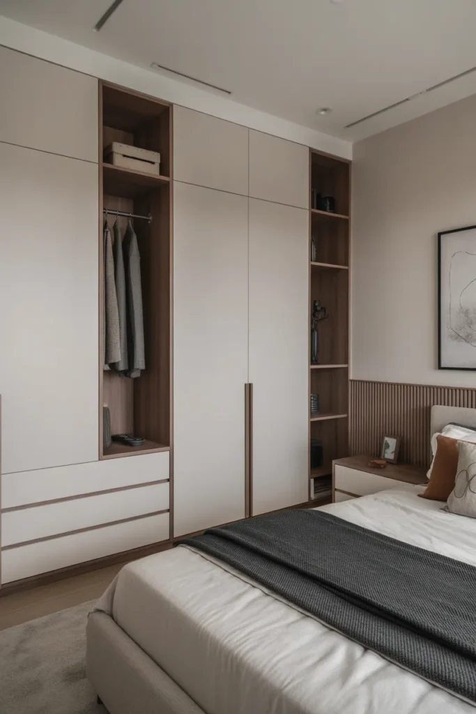 Sleek Bedroom with Built-In Storage Solutions
