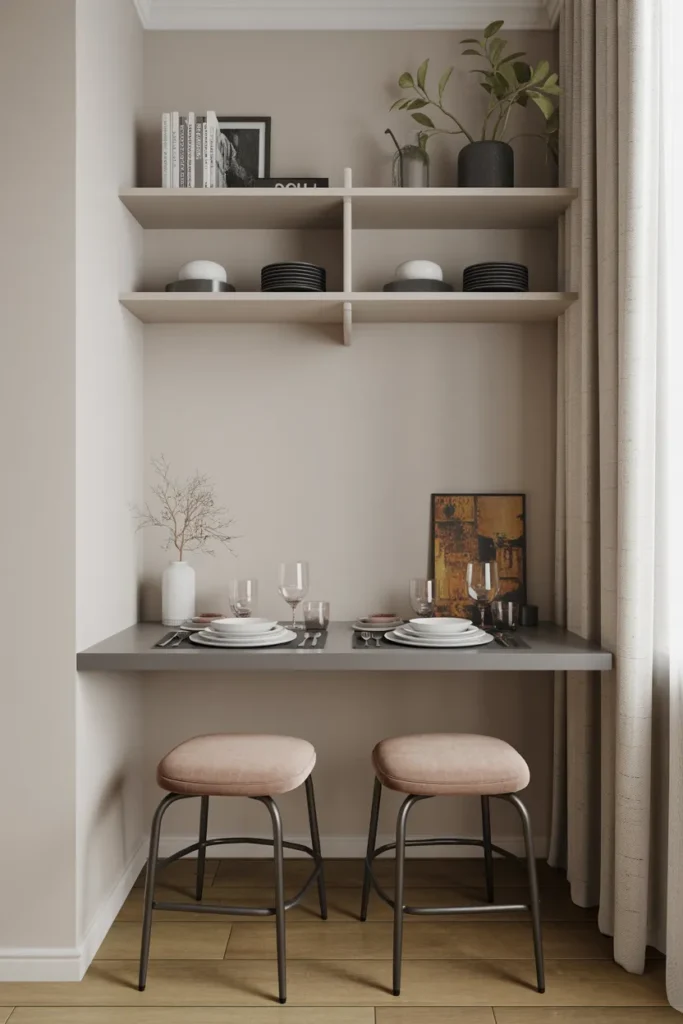 Slim Console Table as a Dining Surface