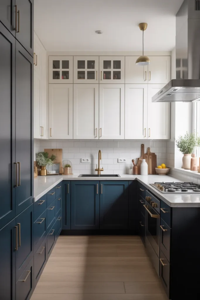 Small Kitchen with Two-Tone Cabinets