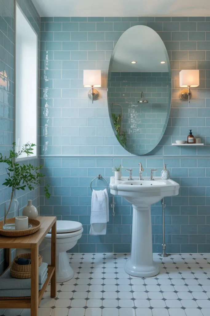 Soft Blue Ceramic Wall Tiles