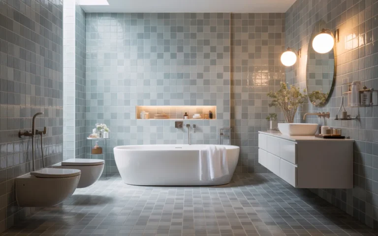 Soft Gray Porcelain Tiles,