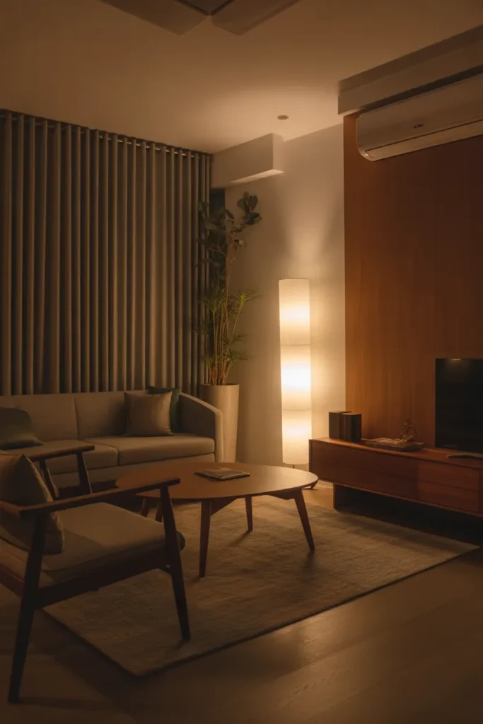 Soft Lighting Mid Century Elegance