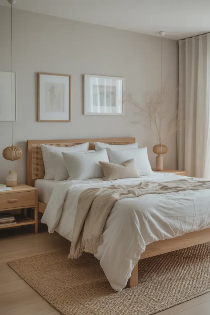 Soft Minimal Bedroom with Natural Accents