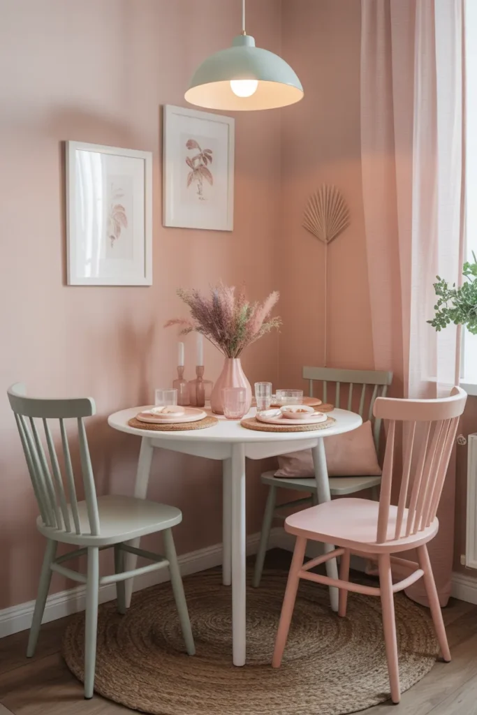 Soft Pastel Dining Corner