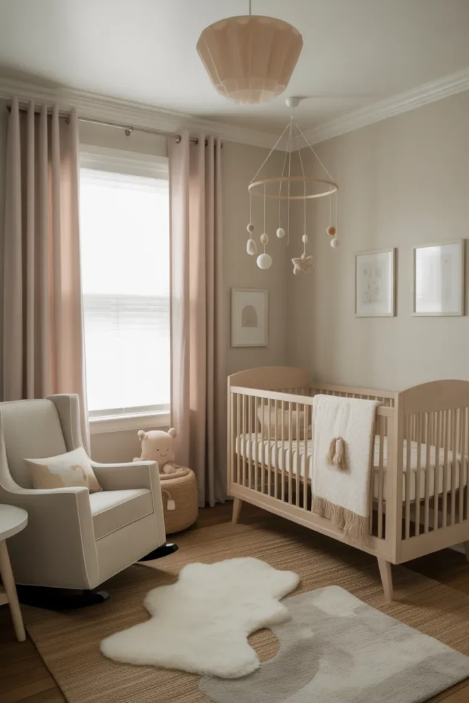 Soft Pastel Nursery with Cozy Textures