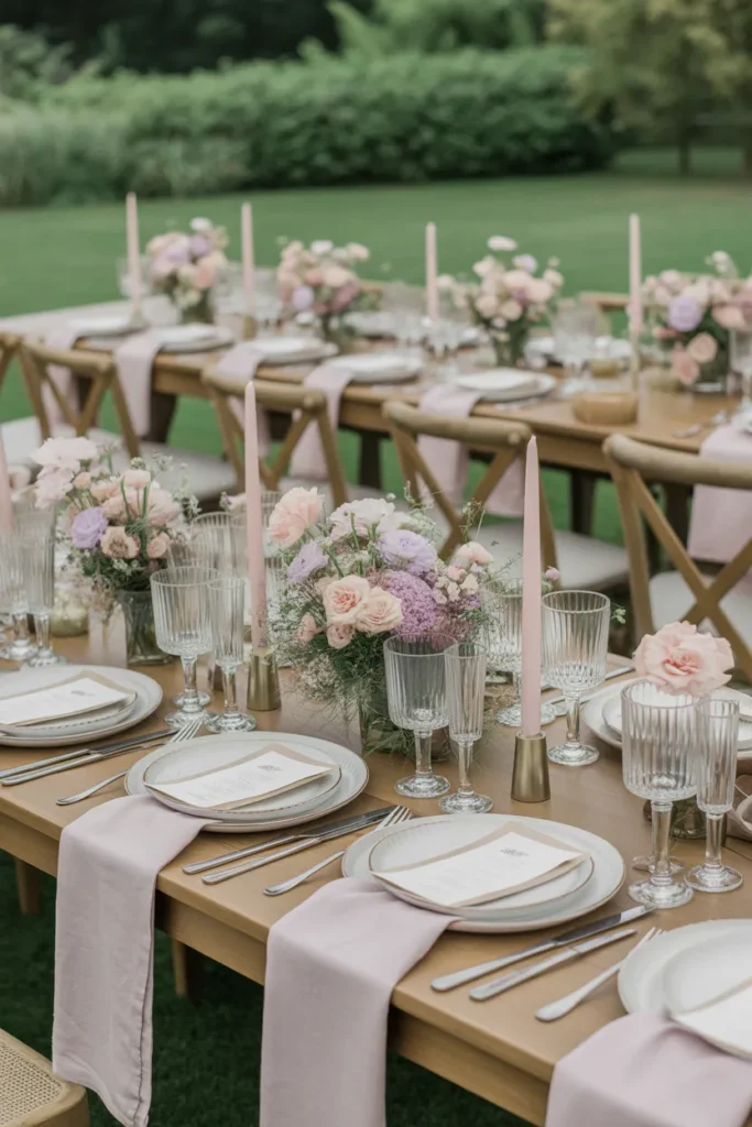 Soft Pastel Table Styling