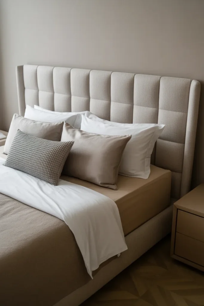 Soft Upholstered Headboard for Added Comfort