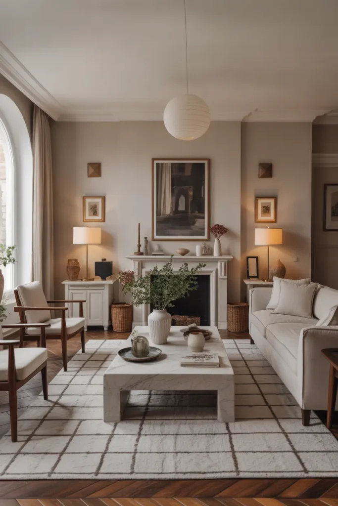 Sophisticated Living Room with Balanced Proportions