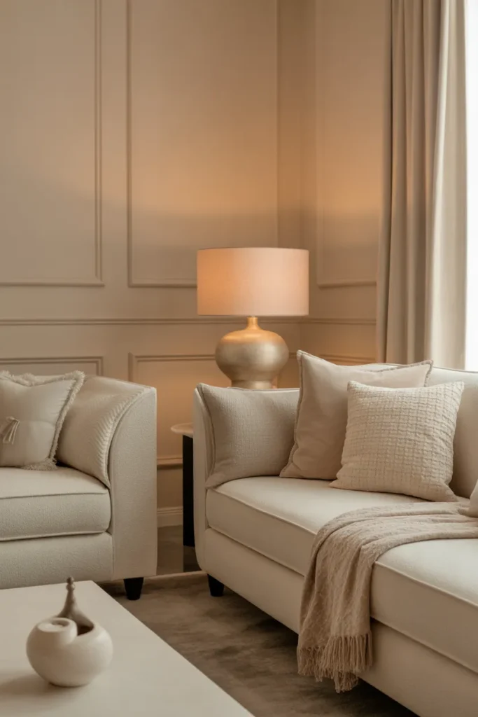 Sophisticated Living Room with Textured Walls