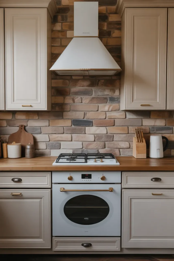 Stone Backsplash with Timeless Rustic Elegance