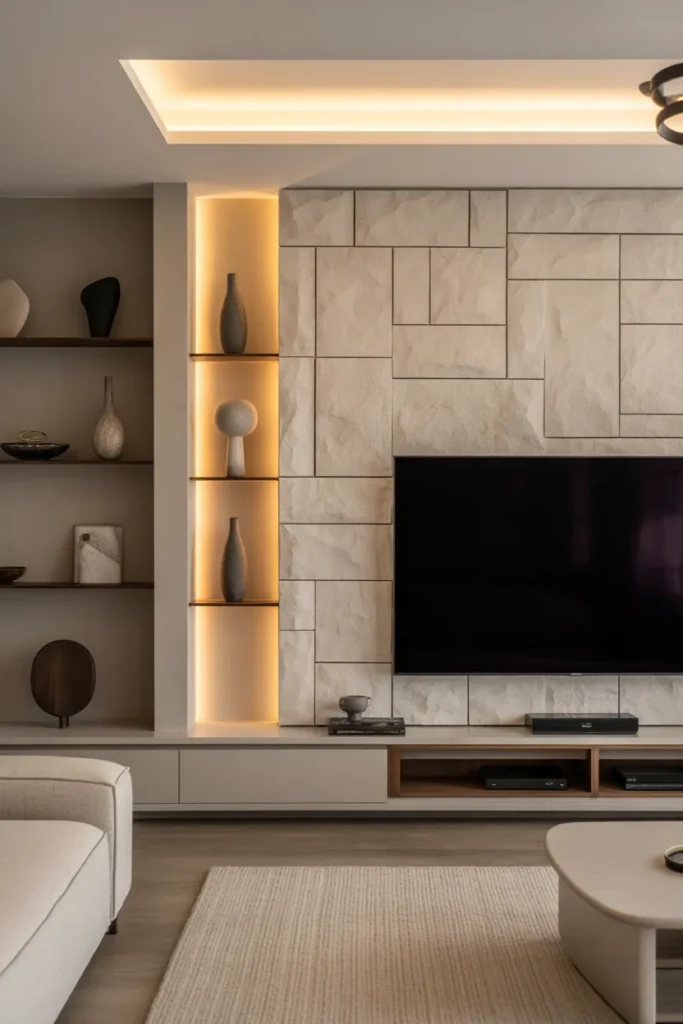 Stone Feature TV Wall