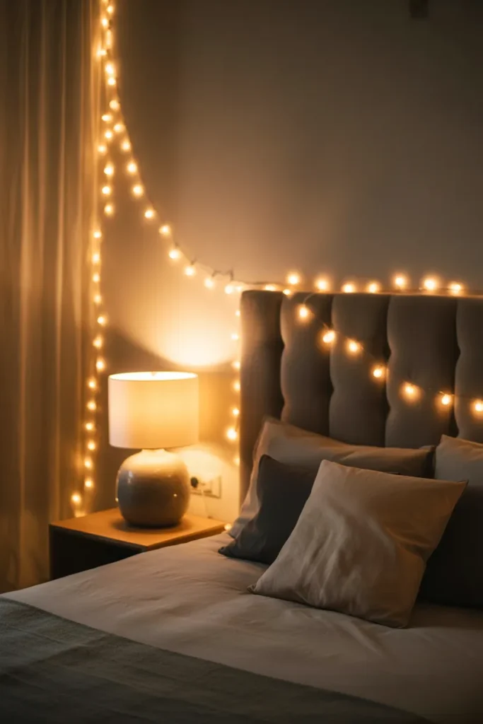 String Lights and Soft Ambient Lighting