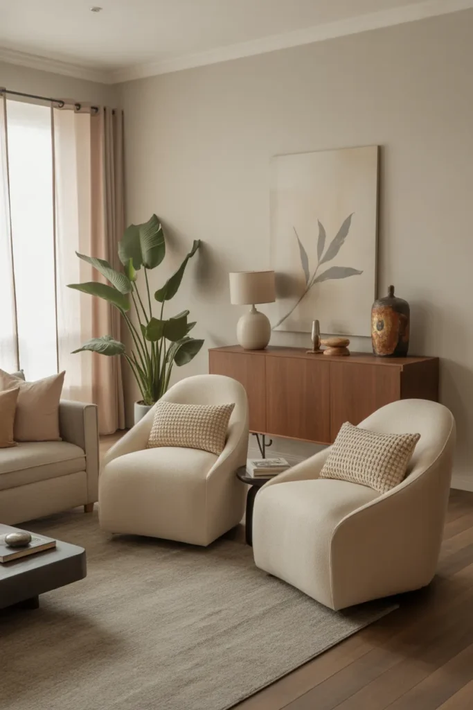 Stylish Living Room with Accent Chairs