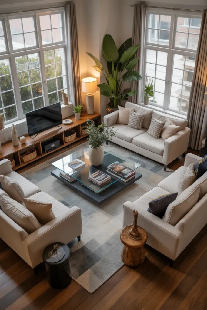 Stylish Living Room with Balanced Layout