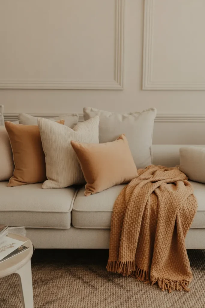 Stylish Living Room with Layered Textiles