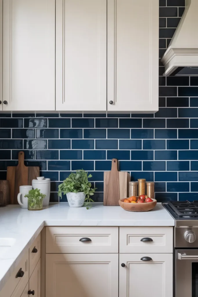 Subway Tile with Bold Colored Grout