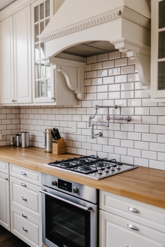 Subway Tile with Dark Grout