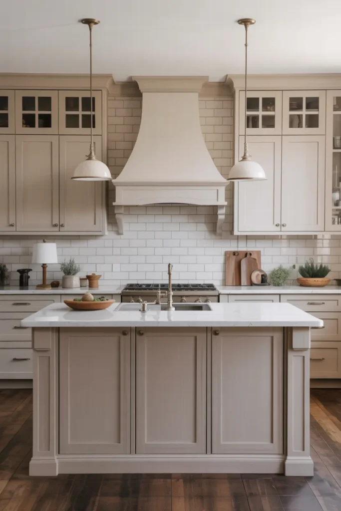 Symmetrical Kitchen Layout with Center Focus