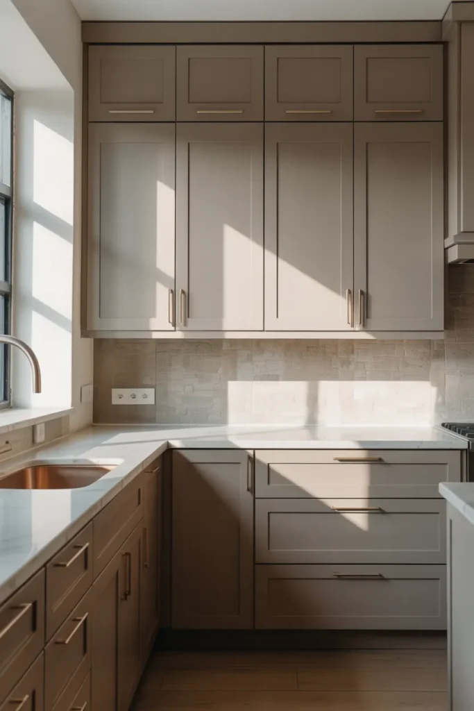 Taupe Kitchen Cabinets for a Balanced Neutral Style
