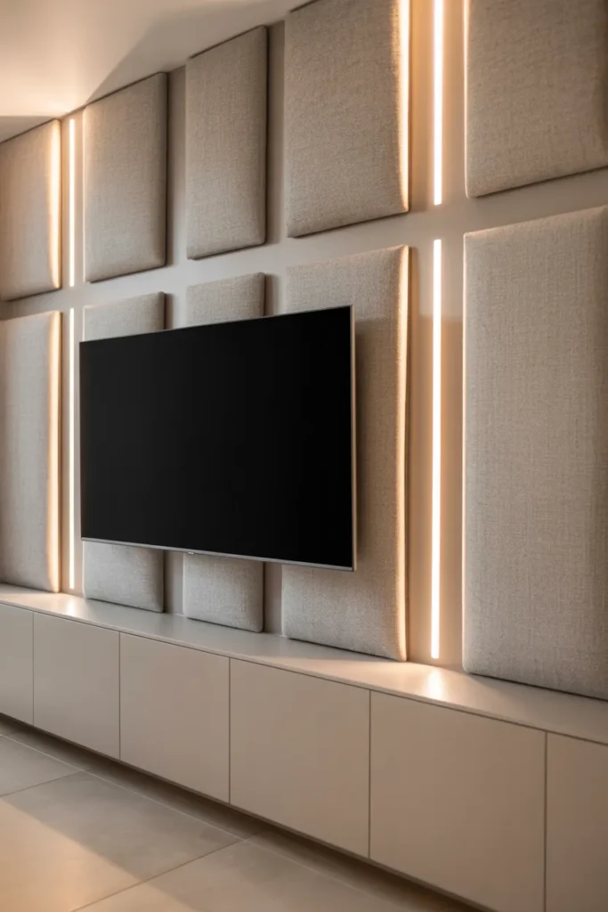 Textured Fabric TV Wall Panels
