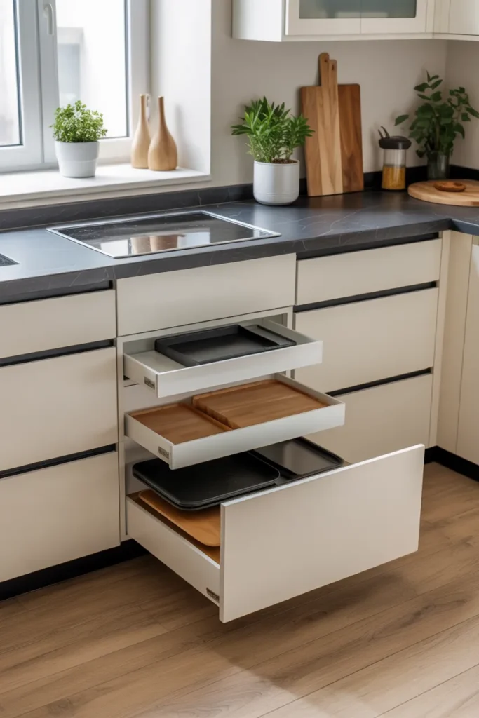 Toe-Kick Drawers for Hidden Storage